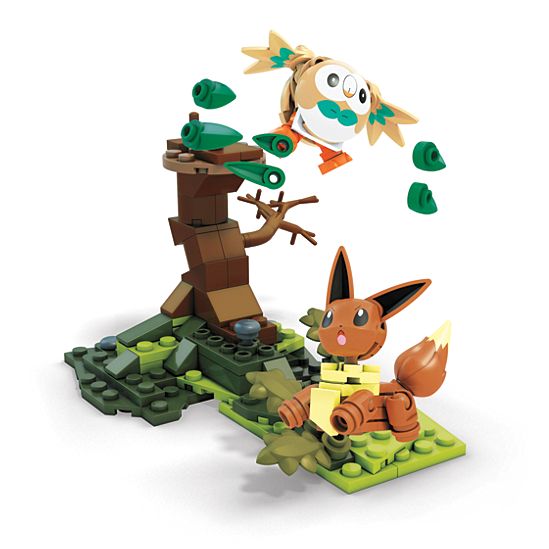 Mega Construx Pokémon Rowlet contre Évoli