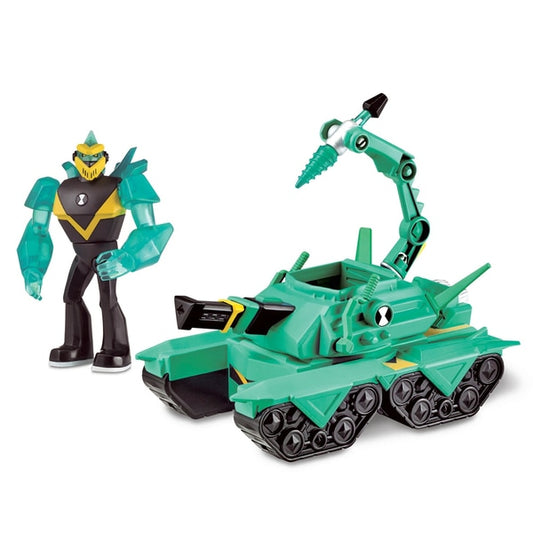 Véhicule transformable Ben 10 avec figurine - Diamond Head Power Tank