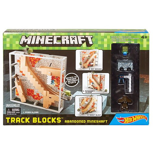 Minecraft Hot Wheels Track Blocks Ensemble de jeu de puits de mine abandonnés