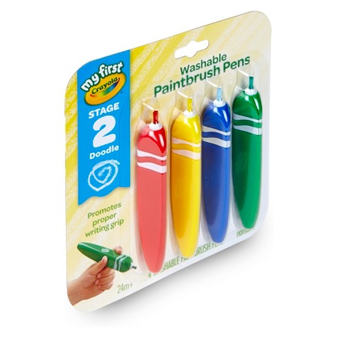 Stylos pinceaux lavables à poignée trépied My First de Crayola