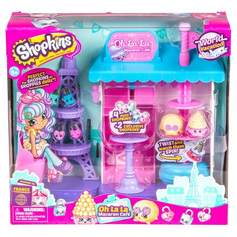 Shopkins Saison 8 World Vacation - Ensemble de jeu Oh La La Macaron Cafe