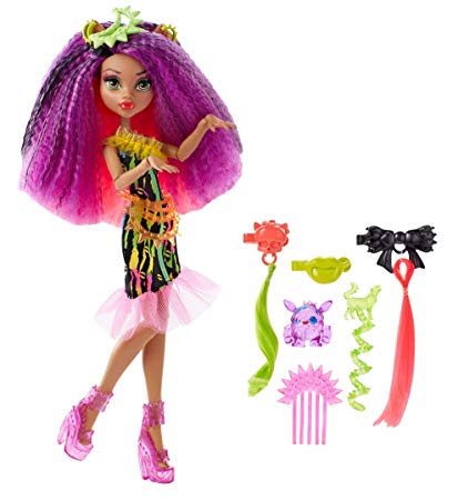 Monster High Poupée Loup Clawdeen aux cheveux monstrueux électrifiés